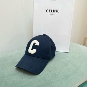Blue Celine baseball cap size medium